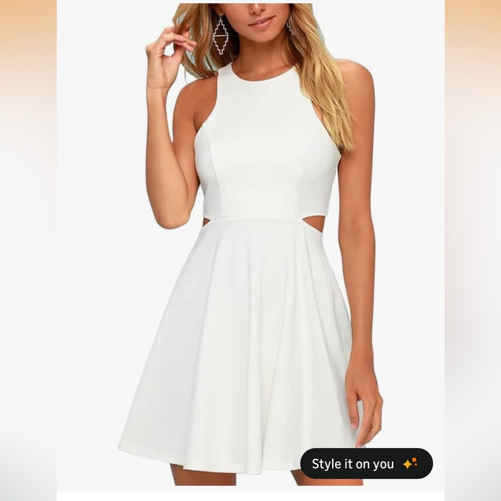 Chic White Backless Dress